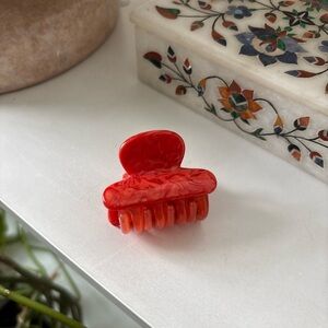Red Claw Clip for Hair